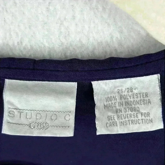 Studio C Plus Women’s Blouse 26/28 Purple Long Sleeve Very Nice! - Picture 4 of 8